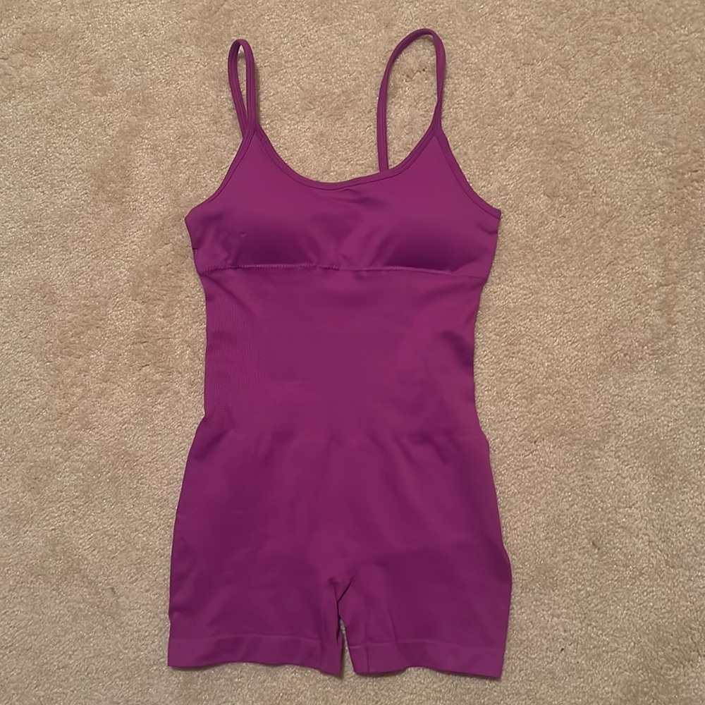 One Piece Spaghetti Strap Jumpsuit Padded Sports Bra Romper